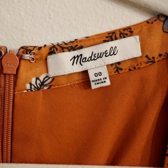 Madewell Sheer-Sleeve Button-Front Midi Dress in G - Picture 7 of 8